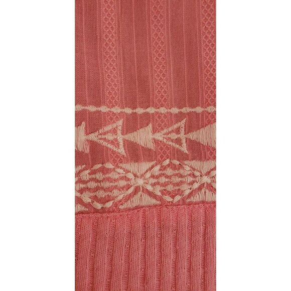 NEW FREE PEOPLE SARAFINA PEACH LEMONADE COMBO EMBROIDERED TASSEL TOP SZ MEDIUM - Picture 8 of 10